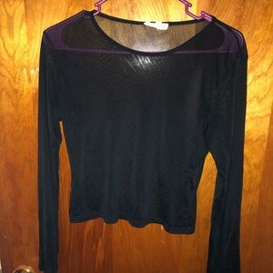 Long sleeve mesh shirt